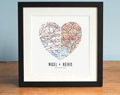 Wedding Gift Art, Anniversary Gift, Heart...