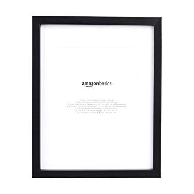 AmazonBasics 11" x 14" Photo Picture Frame or 8" x 10" with Mat - Black, 2-Pack