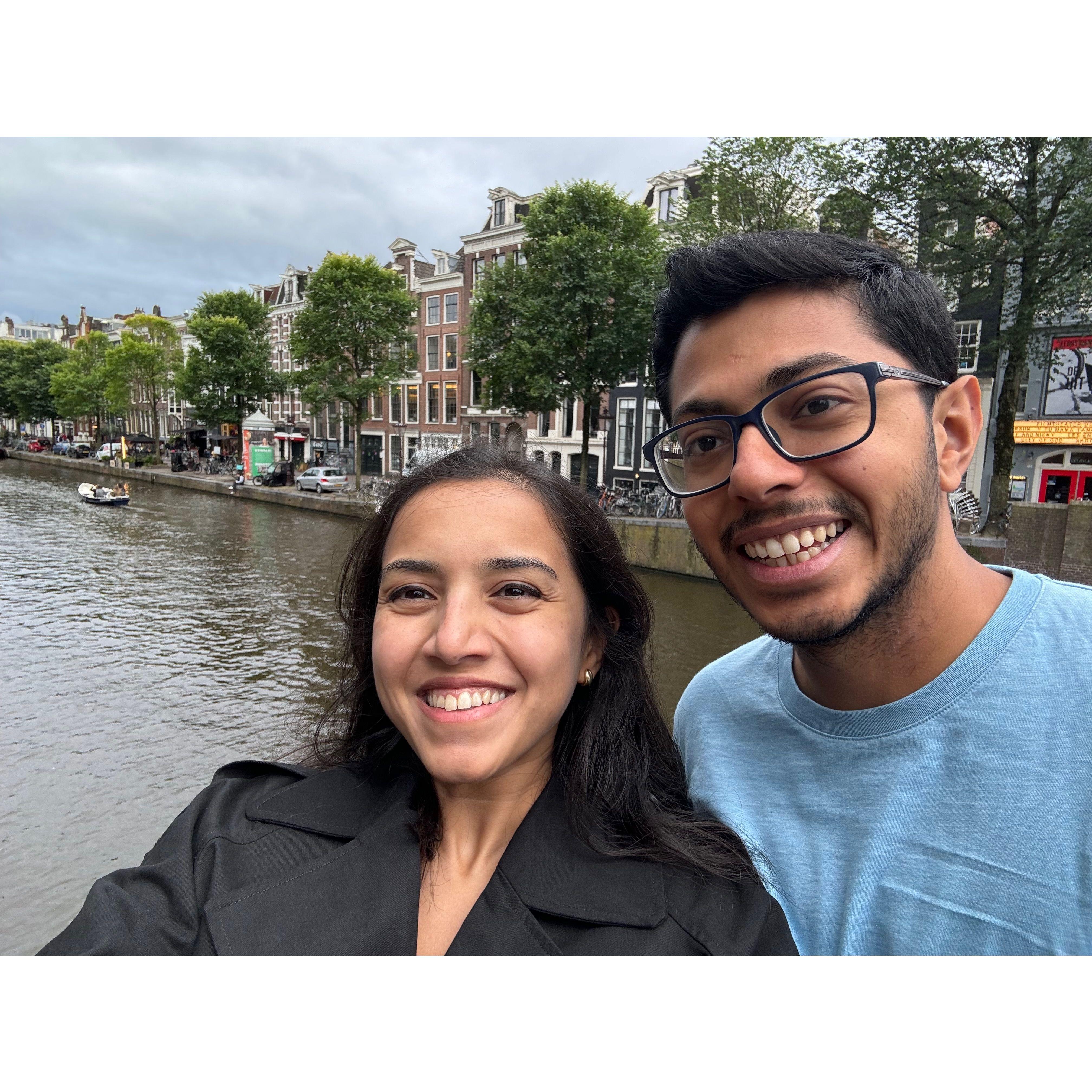 Celebrating our first international trip (to Amsterdam) in 2024.