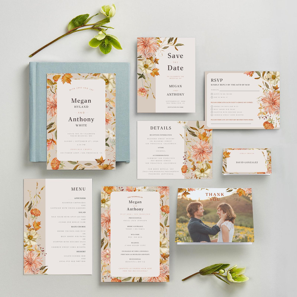 Lysete Portrait | Canvas Tan | Zola Wedding Invitations