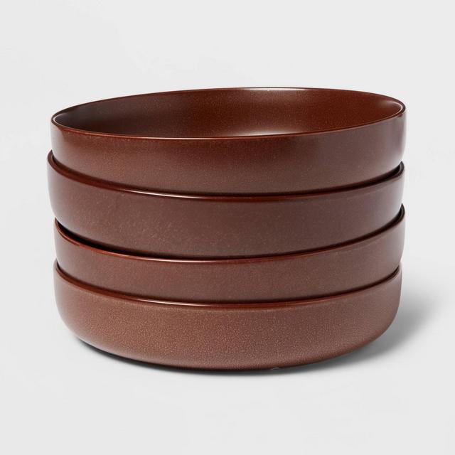 44oz 4pk Stoneware Tilley Dinner Bowls Brown - Threshold™