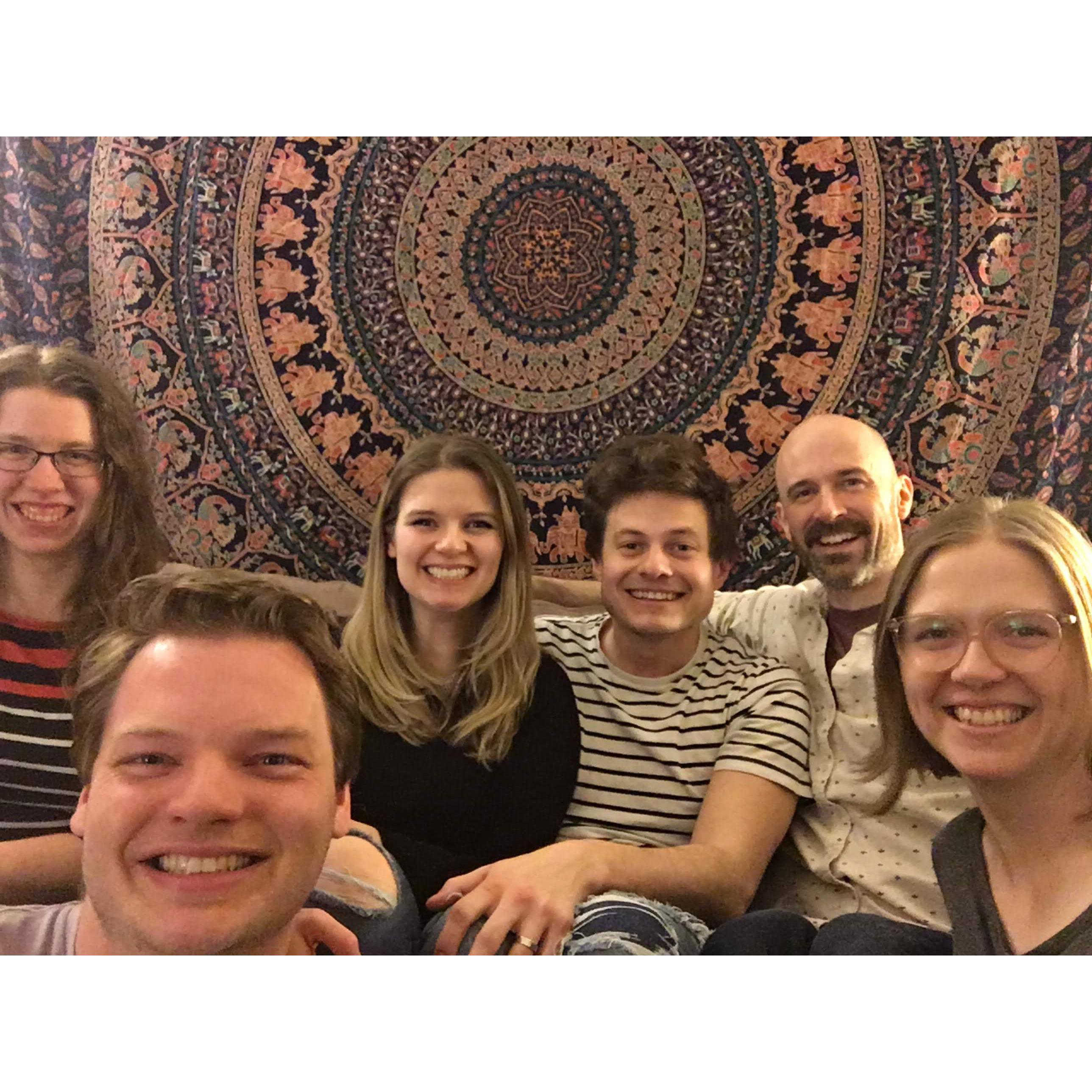 Hosting Allison's siblings at our apartment in Riverside. November 2019