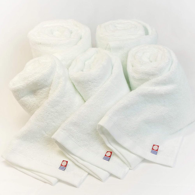 TSマネジメント Soft Airy Washcloths 100% Cotton White 13" x 30" Sets of 1, 3, 5 and 10 Towels Made in Imabari Japan (5)
