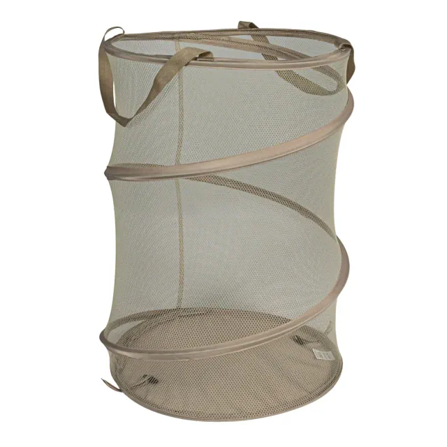 Pop-Up Mesh Laundry Hamper, Beige