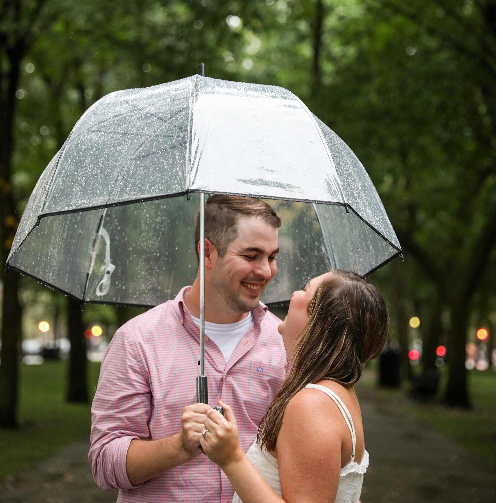We were soaked by the end of our engagement shoot. It was perfect.