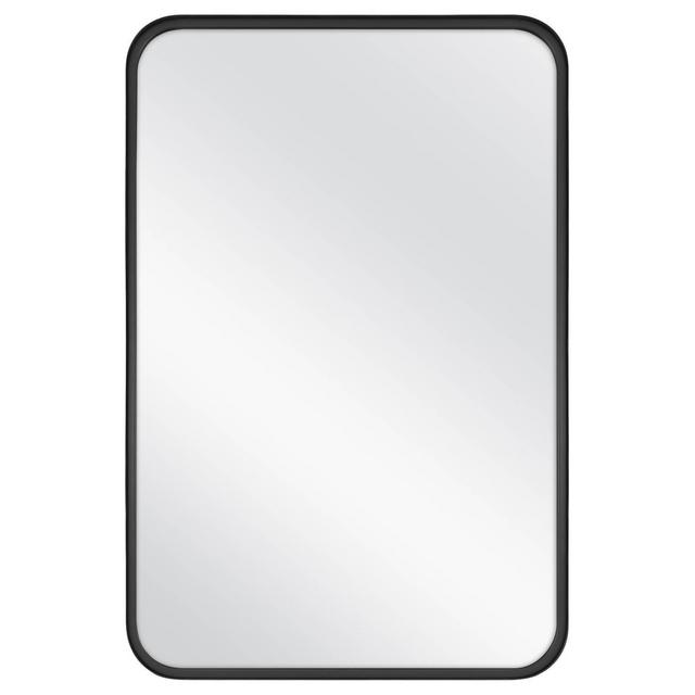 24" x 36" Rectangular Decorative Mirror with Rounded Corners Black - Threshold™ designed with Studio McGee