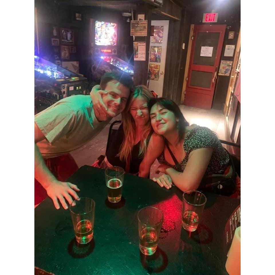Keesh visits our local watering hole in VT