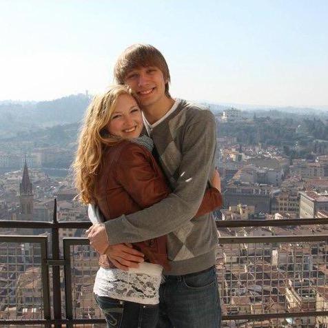 Riley visiting Jocie in Florence, Italy in 2011 <3