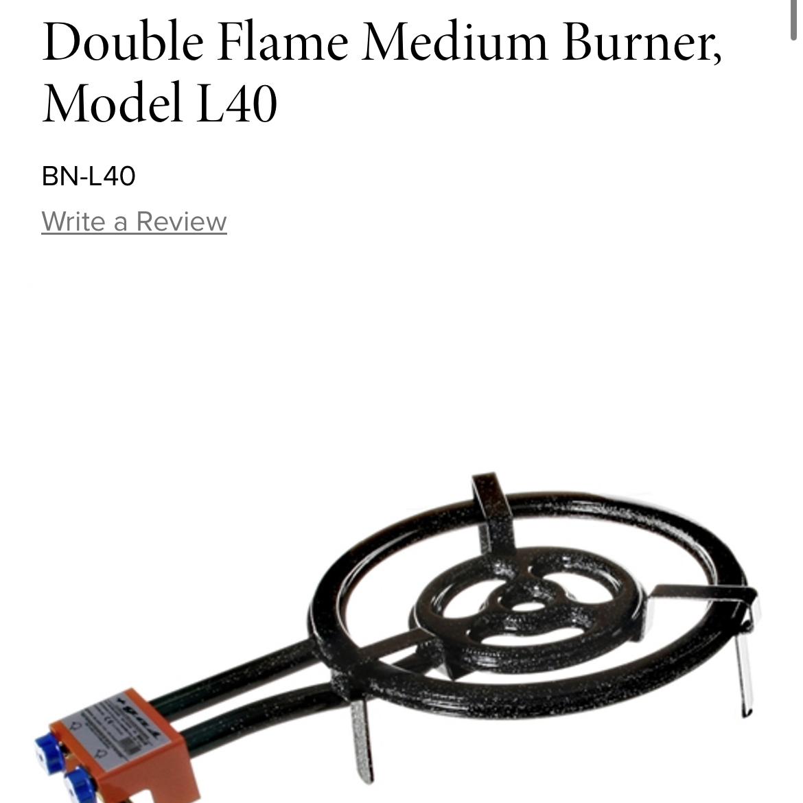 Double Flame Medium Burner Model L40