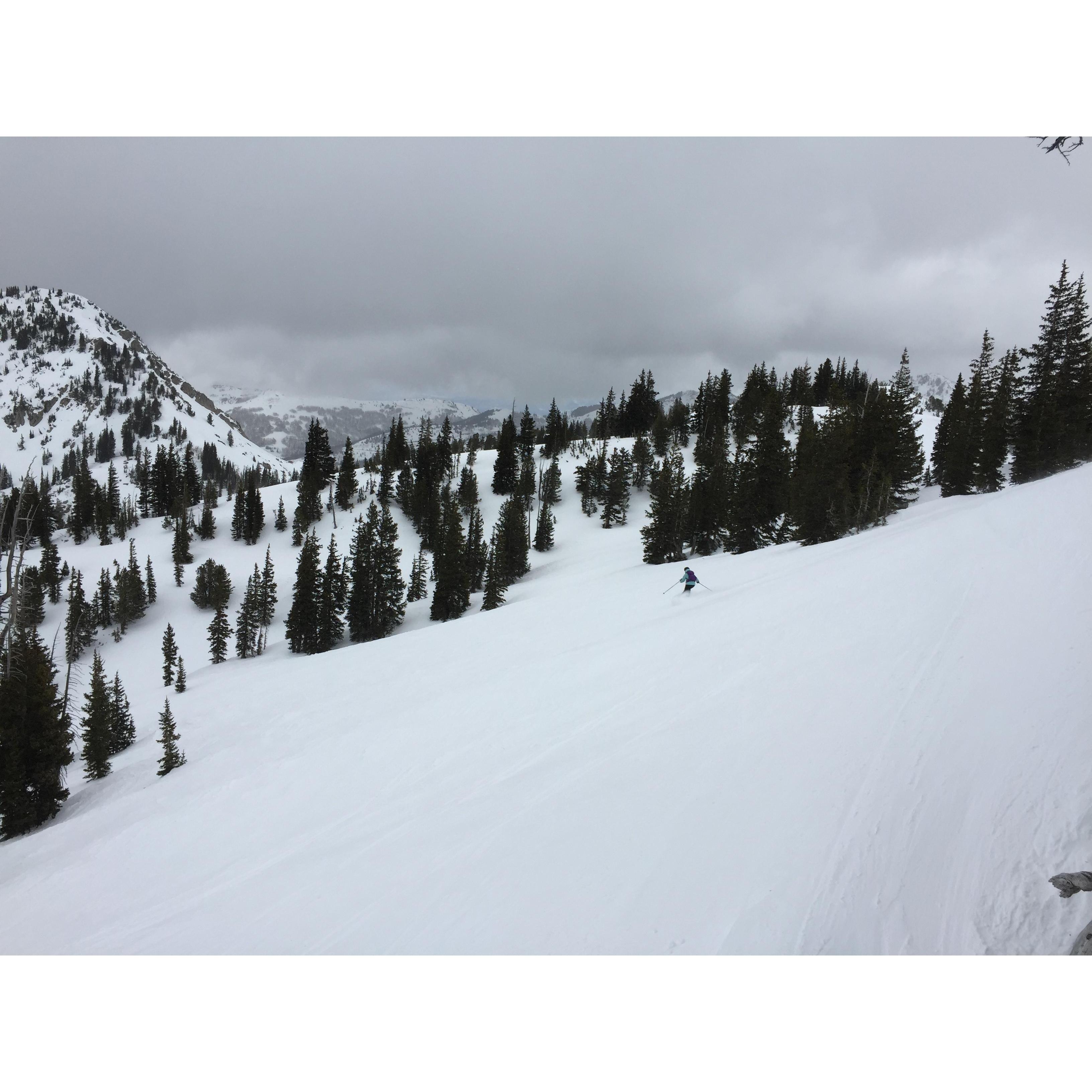 Lyd tearing it up at Alta