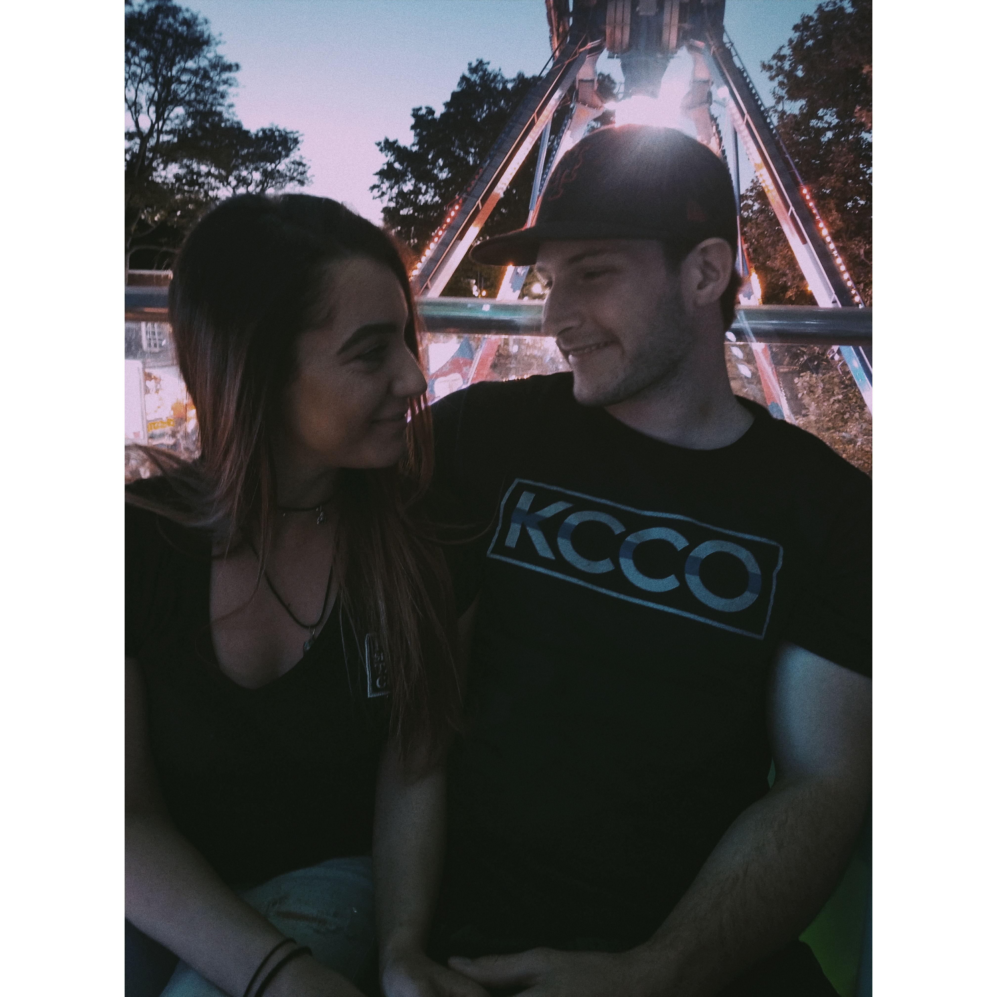 2017 - When Sal was our 3rd wheel on the Ferris Wheel