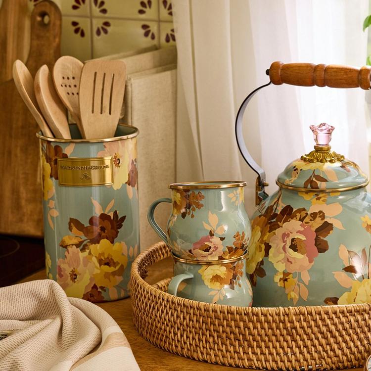 MacKenzie-Childs, Wild Rose Slate Utensil Holder | Zola
