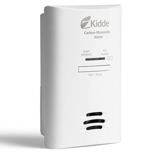 Kidde Carbon Monoxide Detector Alarm | AC Powered with Battery Back-up | Model KN-COB-DP2, White, 6