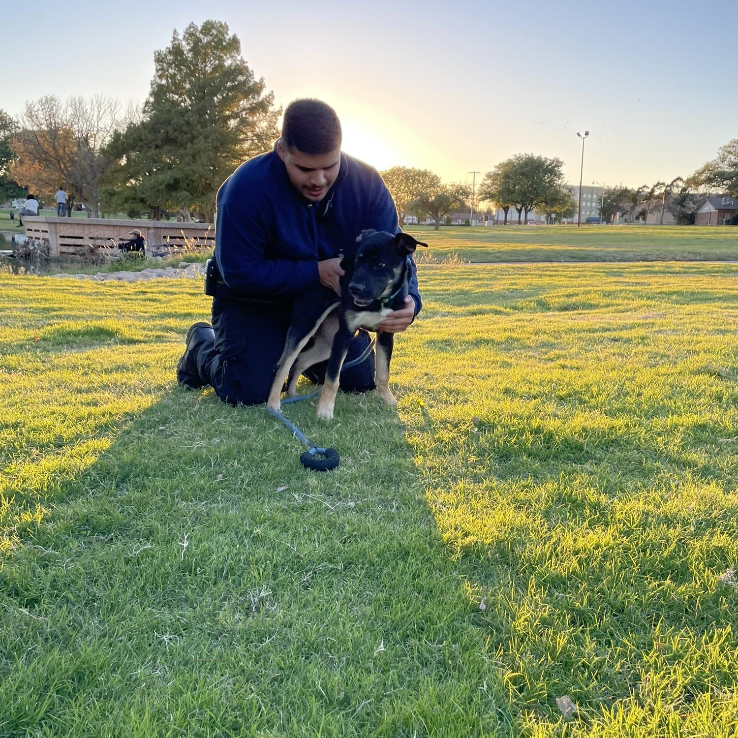 X had a dog that Liz would take care of sometimes. His name was Maverick!