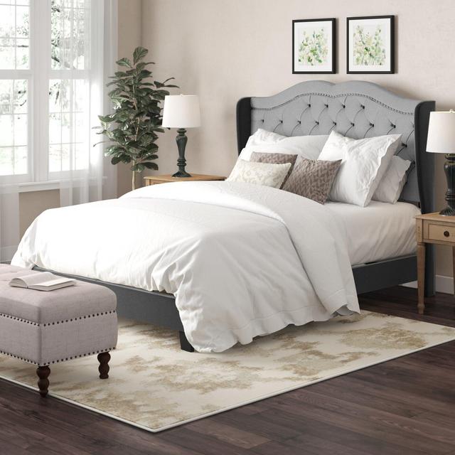 Omari Tufted Upholstered Low Profile Standard Bed