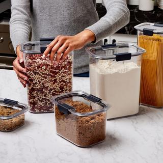 Brilliance Plastic 6-Piece Food Storage Pantry Baking Container with Lid Set