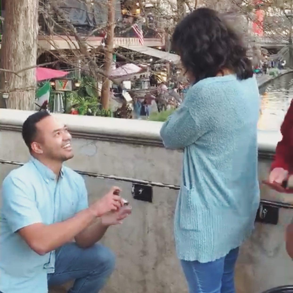 Engagement at San Antonio River Walk