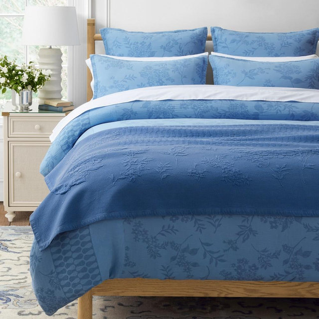 Jacquard Coverlet & Shams, Coverlet, Full/Queen