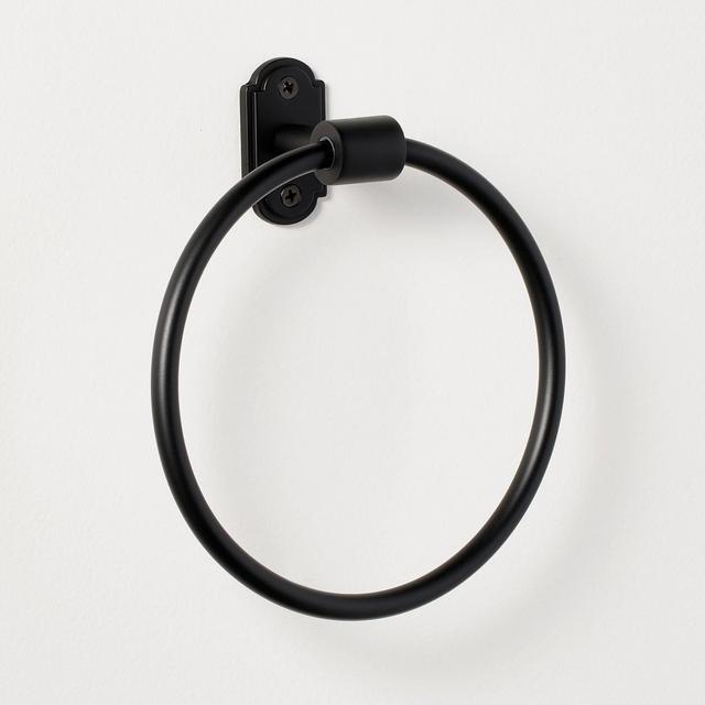 Classic Metal Towel Ring Black Finish - Hearth & Hand™ with Magnolia