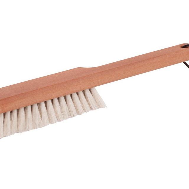 Redecker Goat Hair/Natural Pig Bristle Book Brush with Oiled Pearwood Handle, 10-5/8-Inches