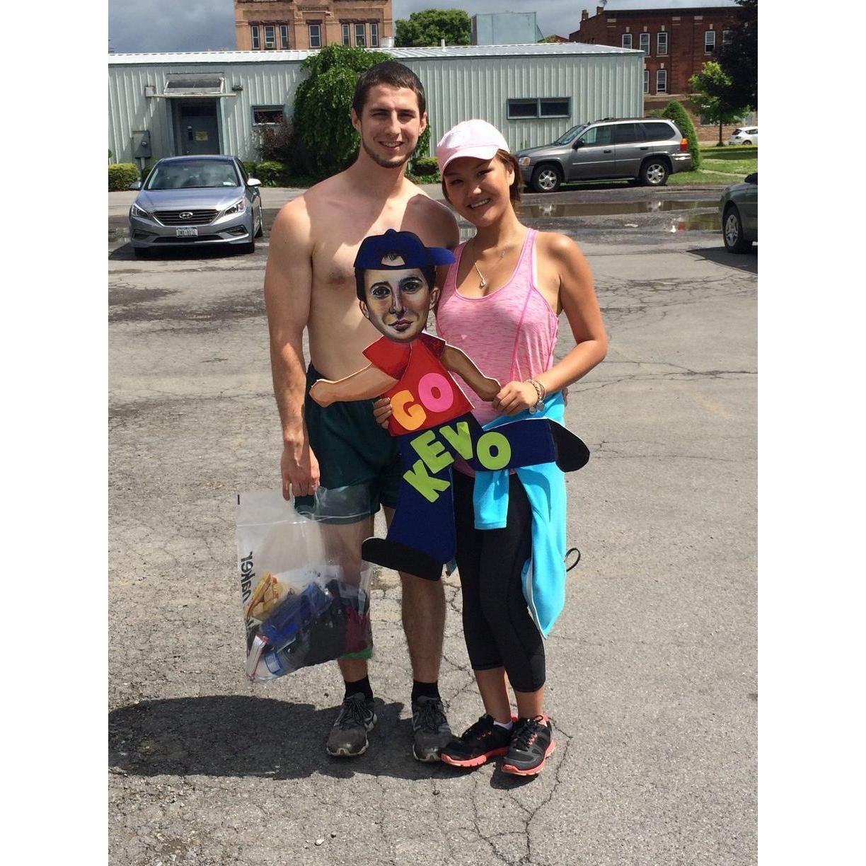 July 2016- Boilermaker in Utica, NY. The first time she participated in the Gabrielson family tradition, she cheered for Kev's 15k along the sidelines! The following year she ran her first 5K.