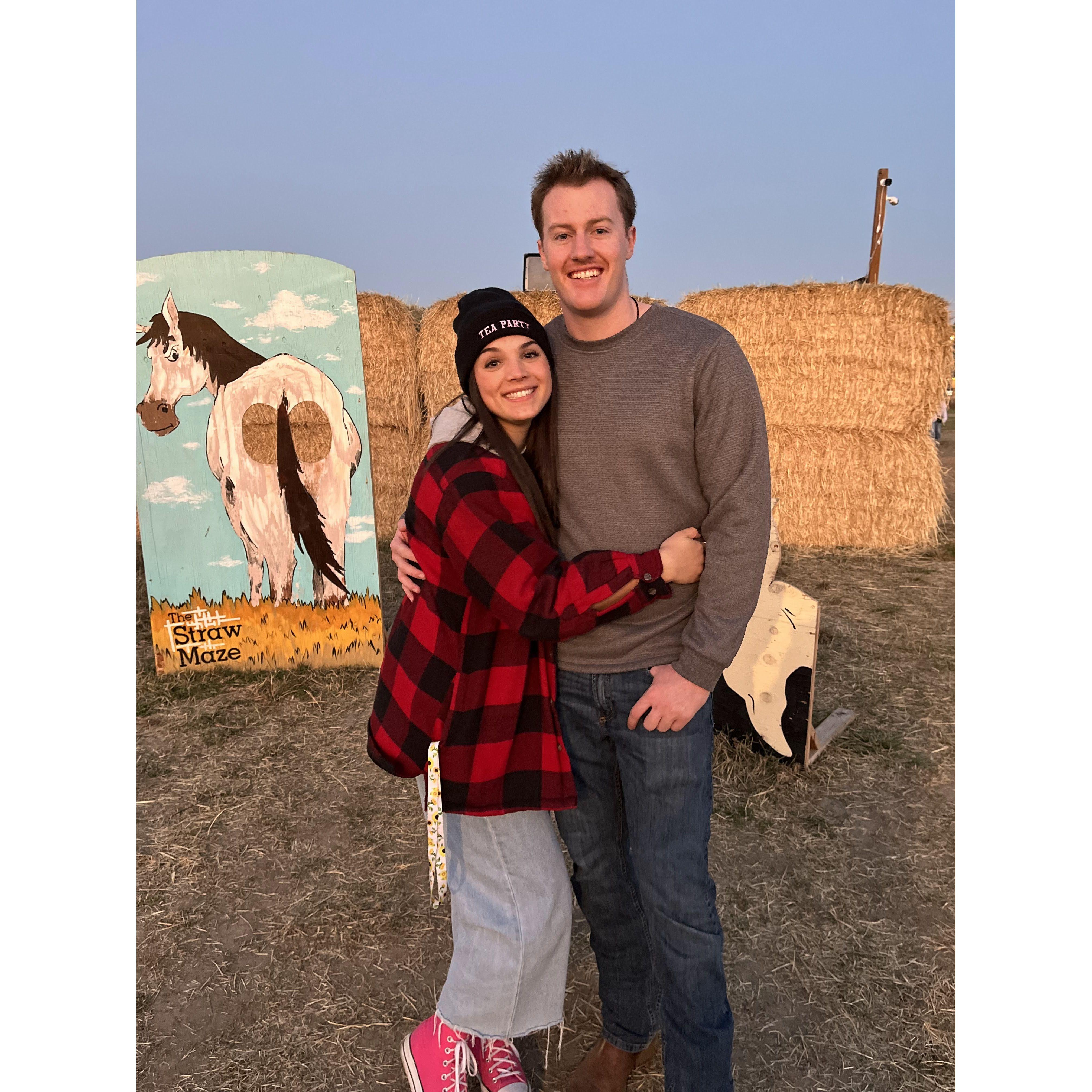 Date night at the corn maze
