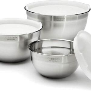 Cuisinart Mixing Bowl Set, Stainless Steel, 3-Piece