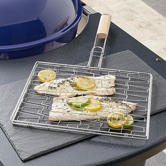 Flexible Grill Basket with Wood Handle