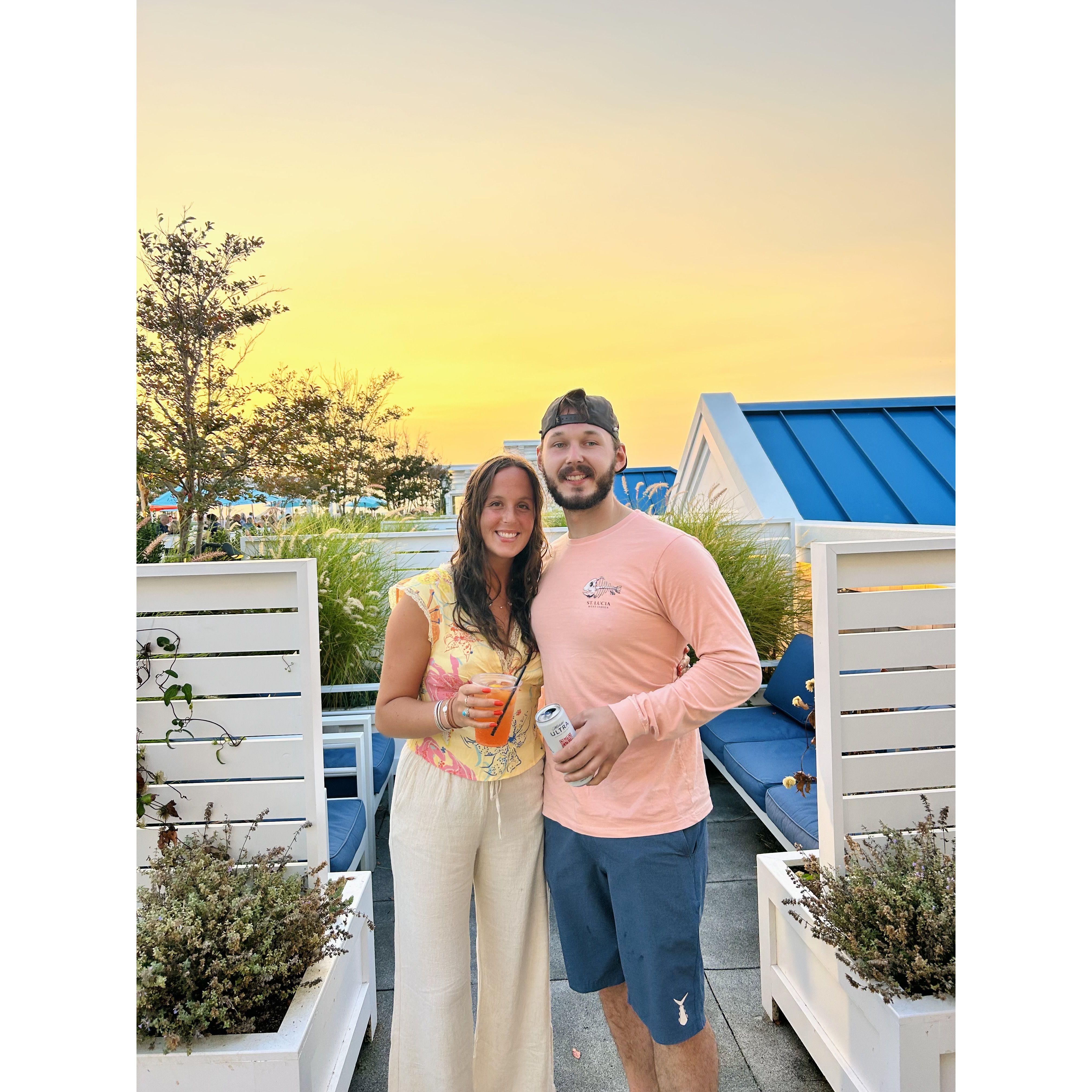 Drinks on Hotel LBI rooftop