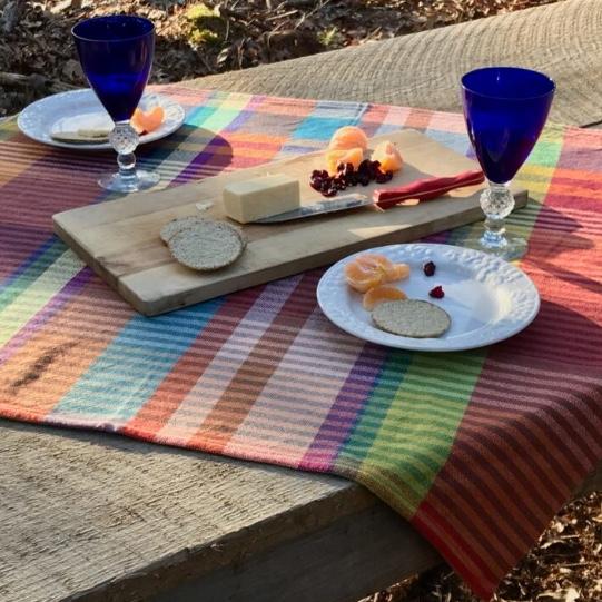 Madras picnic cloth
