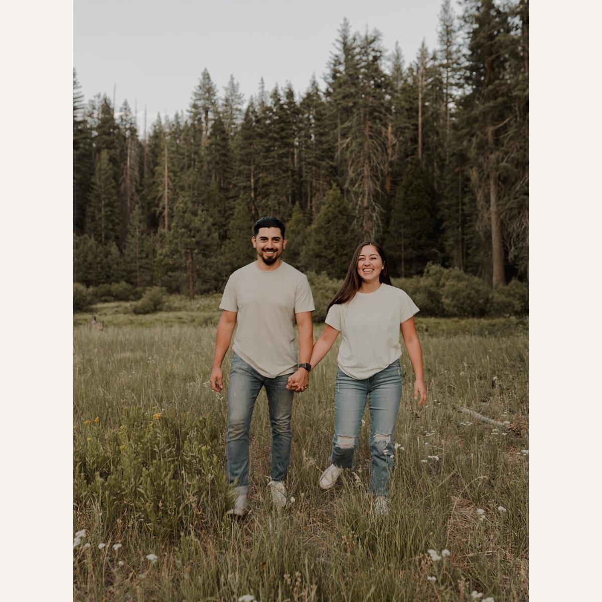 David and Esmeralda met through mutual friends and some of their first adventures together included snowy trips, lake days, and camping in Wishon, where their connection began to grow.
