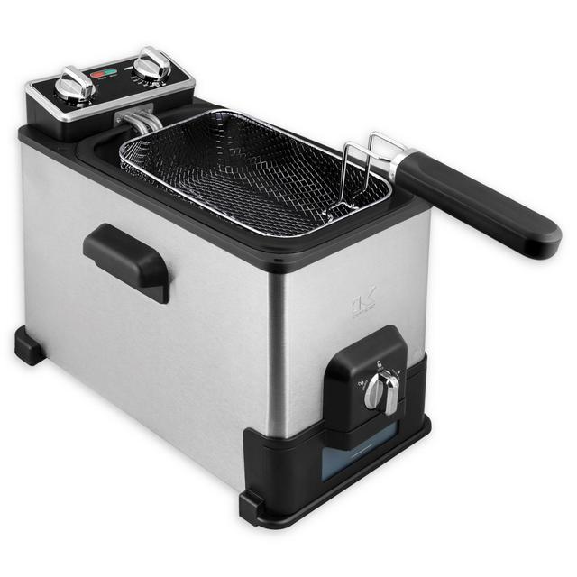 Kalorik® 4-Liter XL Deep Fryer with Oil Filtration in Black