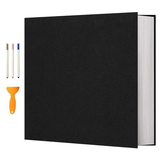 Vienrose Photo Album Self Adhesive 4x6 5x7 3x5 8x10 Scrapbook Album DIY Scrap Book with Metallic Pen 120 Pages Black