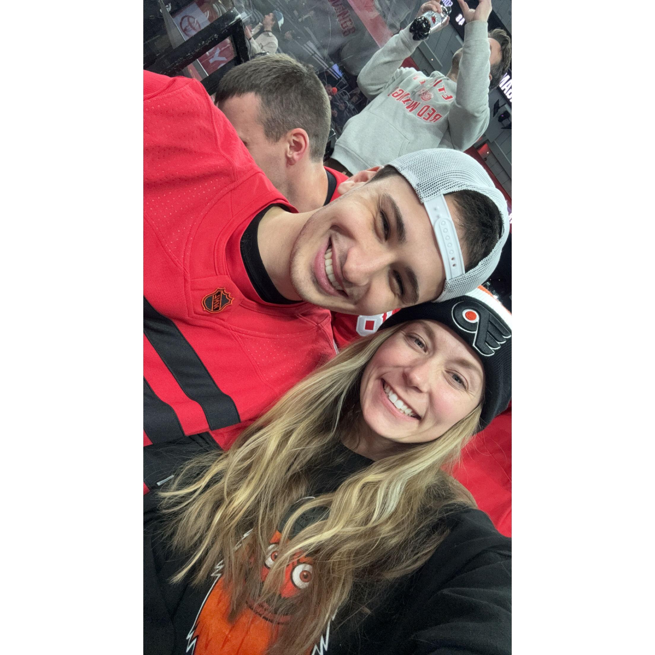Flyers vs Red Wings in Philly.