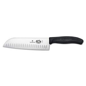 Victorinox 7 Inch Fibrox Pro Santoku Knife with Granton Blade, FFP