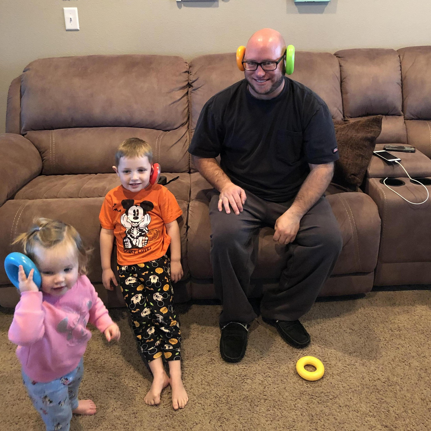 Uncle Doug loves playing with Colin and Quinn