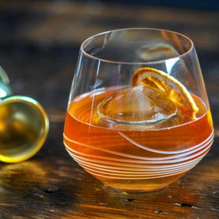 Mid Century Modern Double Old Fashioned Glass, Set of 4