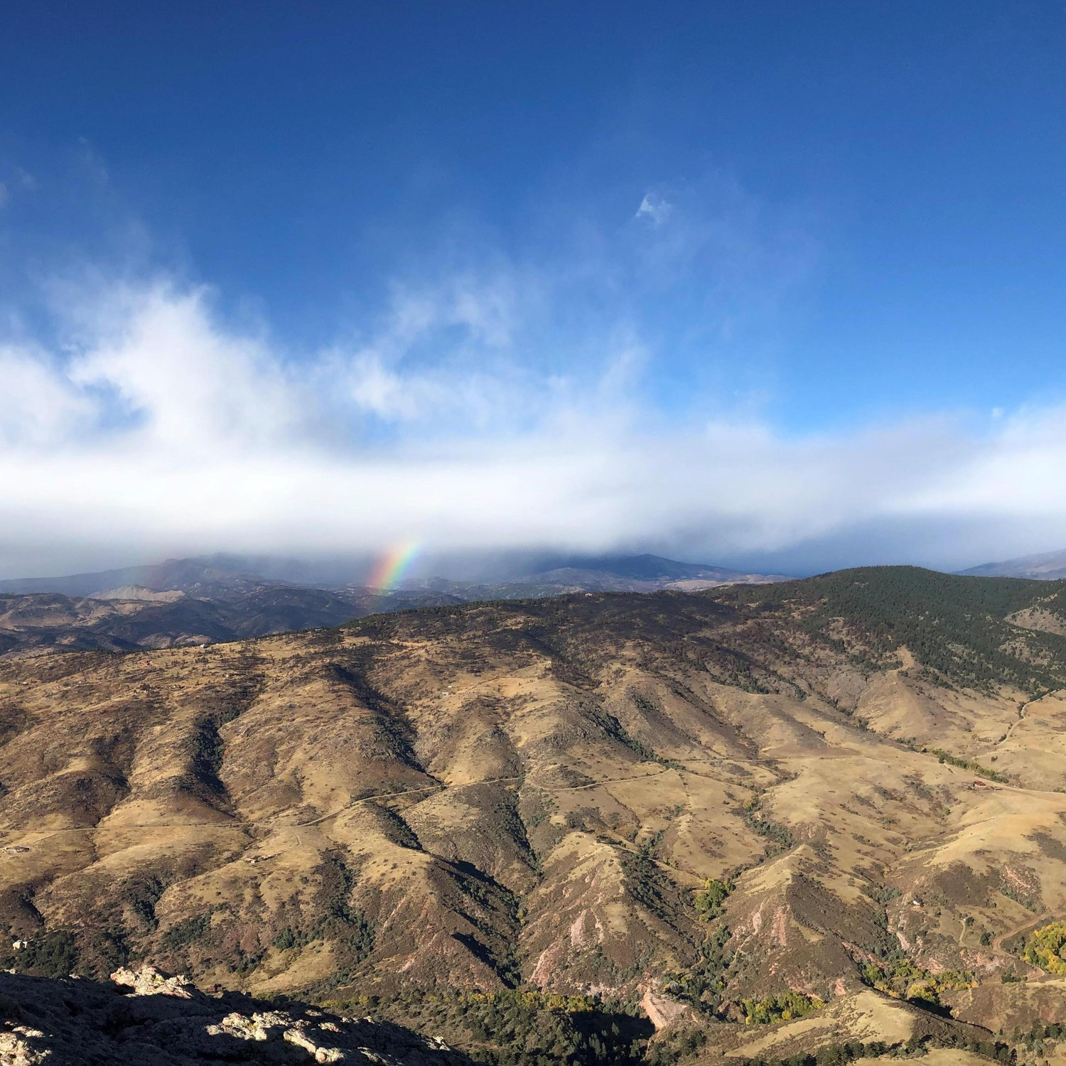 View from top of Horsetooth on proposal day.