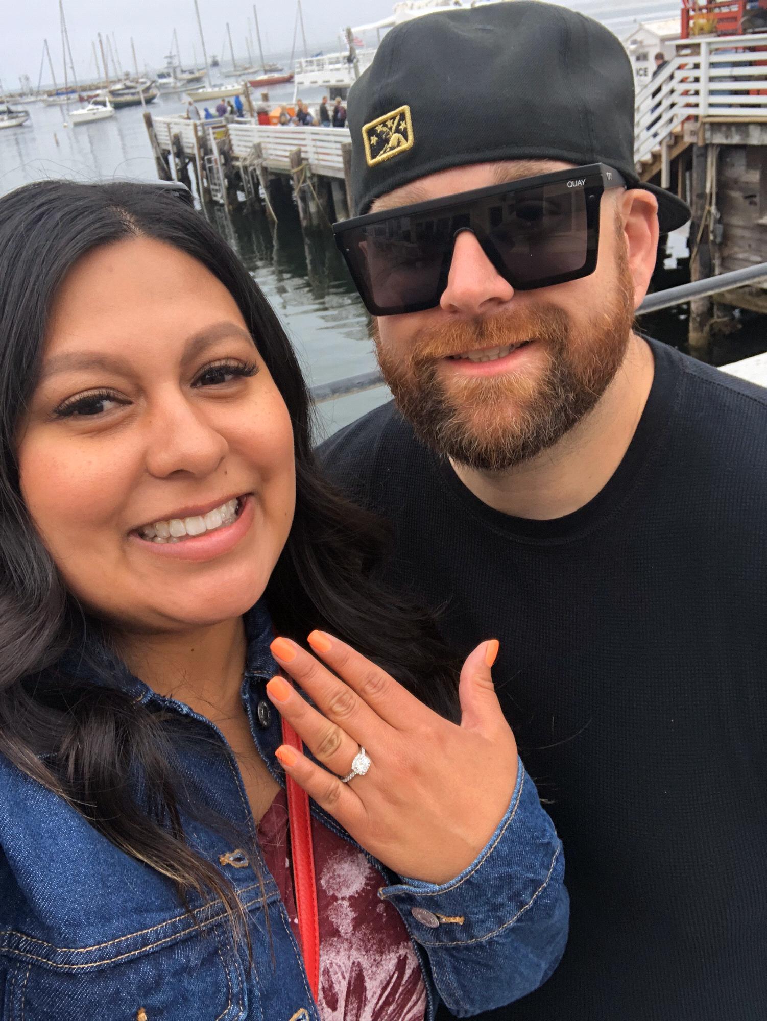The day after we got engaged.... right before whale watching where Marissa was seasick the entire time :(