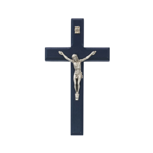 7" Wall Crucifix Navy