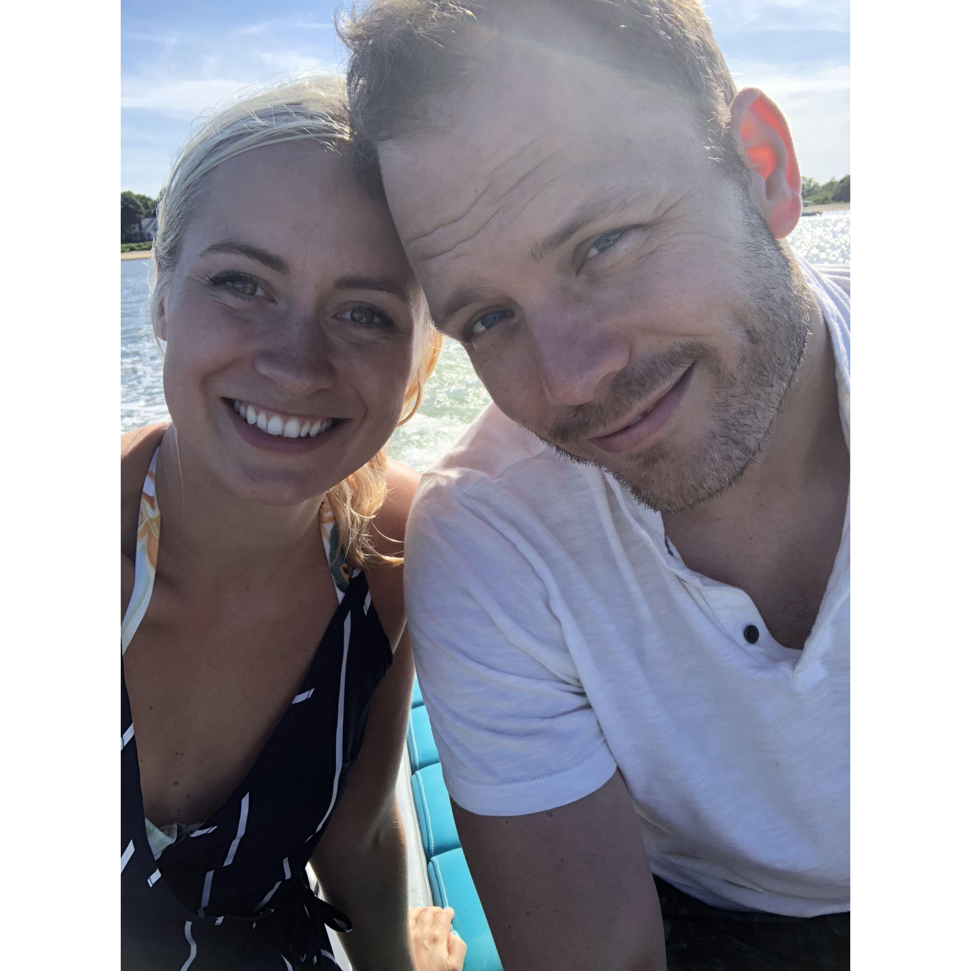 A selfie from an amazing boat trip in Greenport with family.