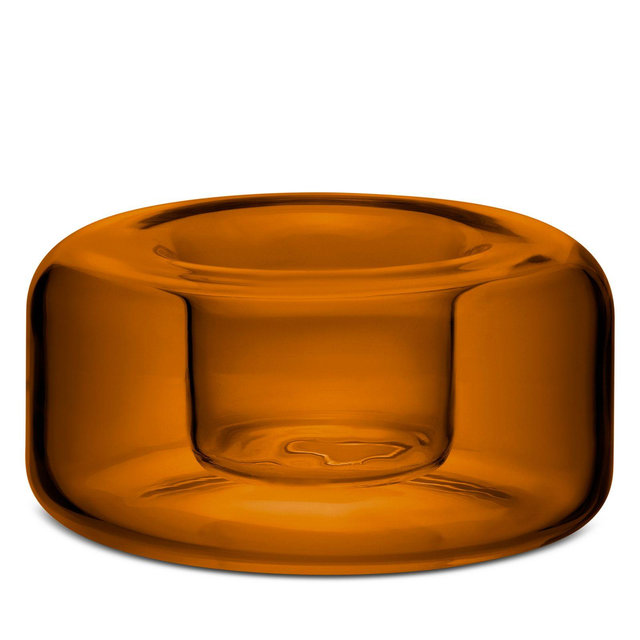 Kosta Boda Amber Happy Votive Holder