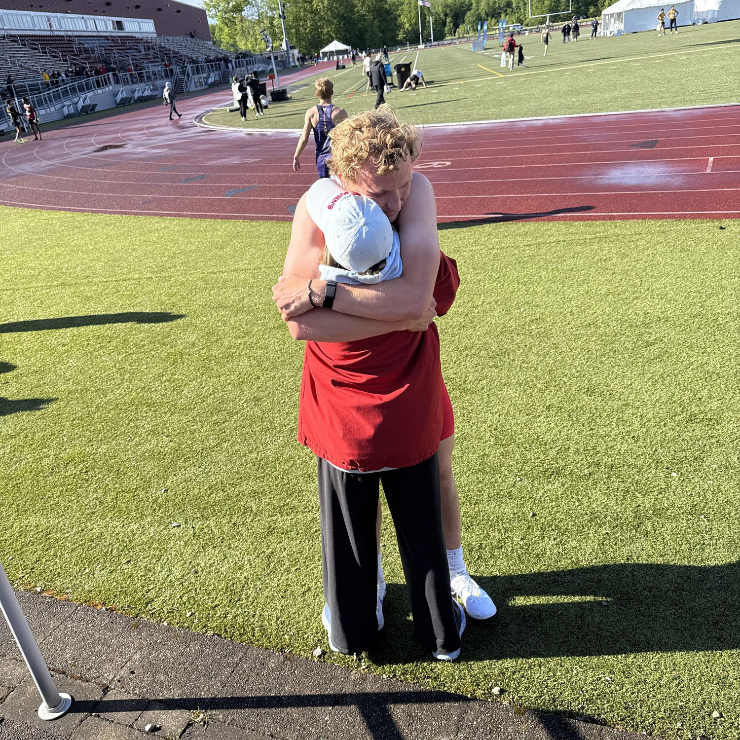 Max finishing his last decathlon at Nationals!