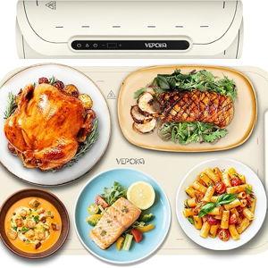 Food Warming Mat, Silicone Heating Mat with 7 Temperature Levels