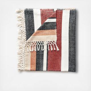 Striped Handwoven Cotton Chenille Throw