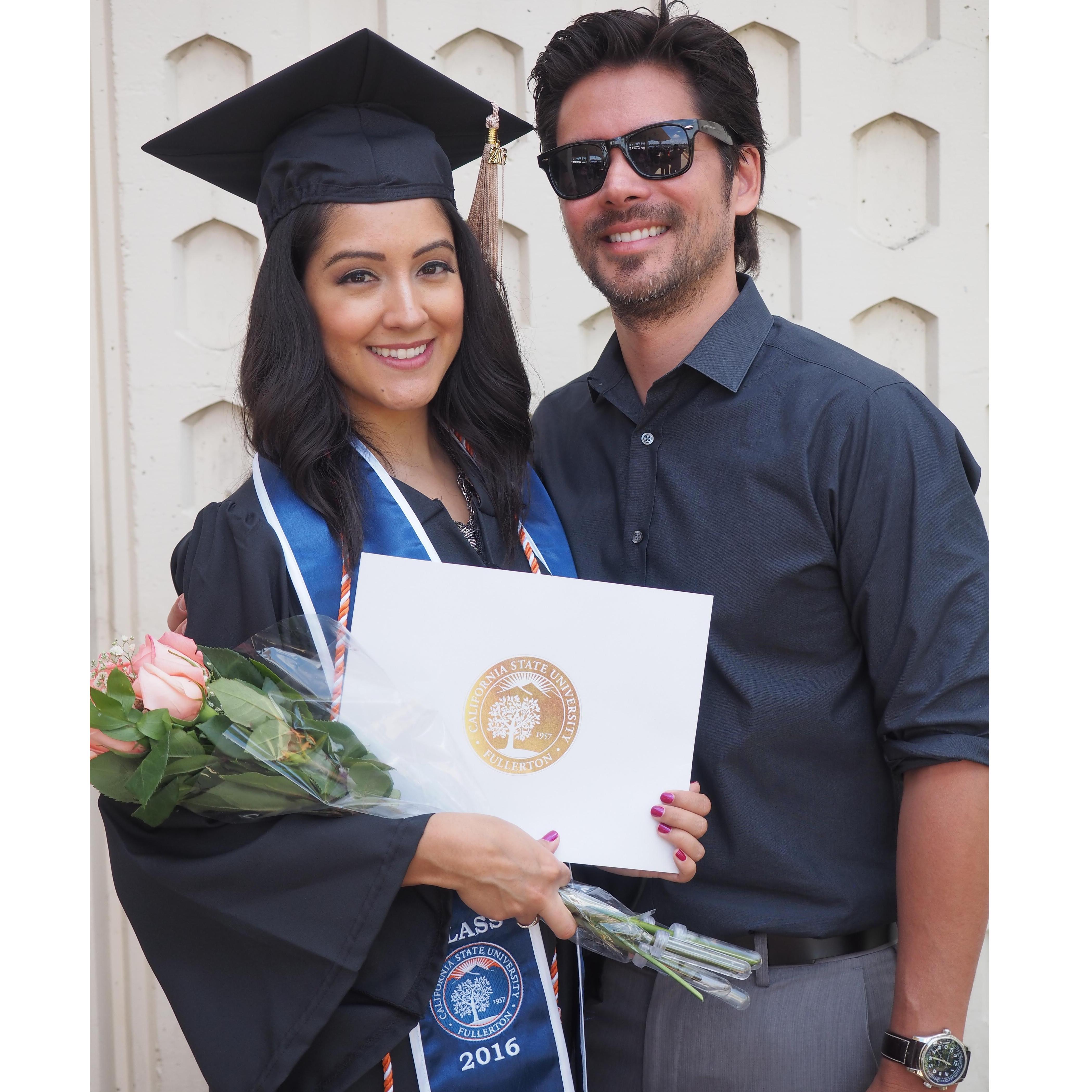 Celebrating Giovanna's graduation from CSUF - 2016