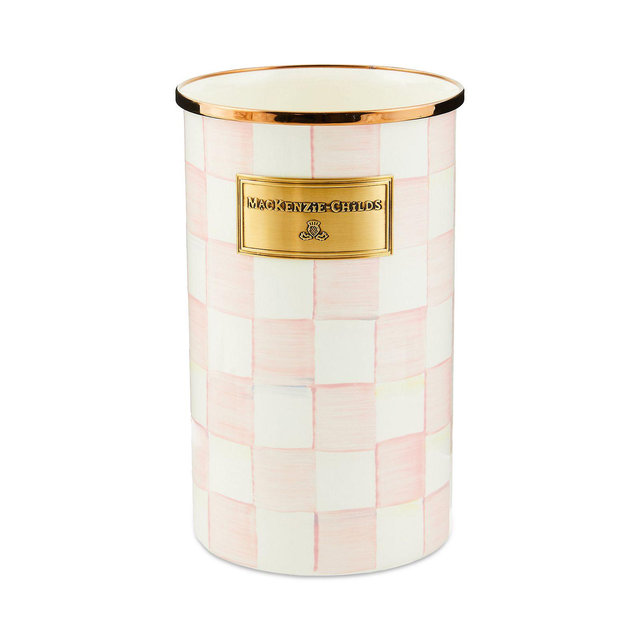Mackenzie-Childs Rosy Check Enamel Utensil Holder