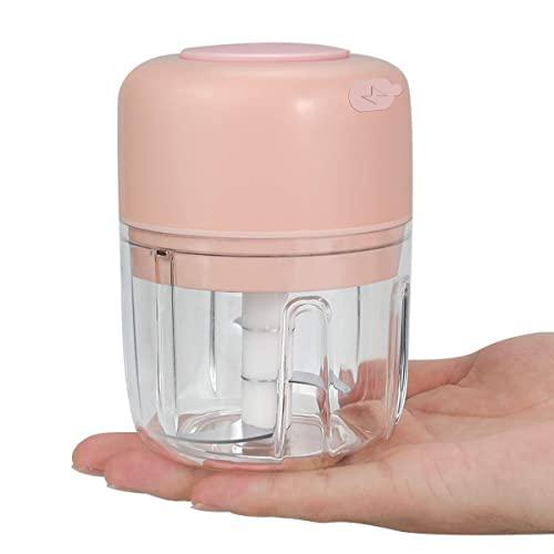 FUHUIM Mini Electric Garlic Chopper, Fits for Cutter Vegetables/Meat Grinder/Garlic Chooper/Fruits Masher/Salad Grinder, Great Kitchen Blender Gadgets(250ML)