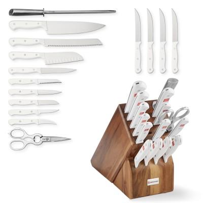 Wüsthof Gourmet 16-Piece Knife Set, White