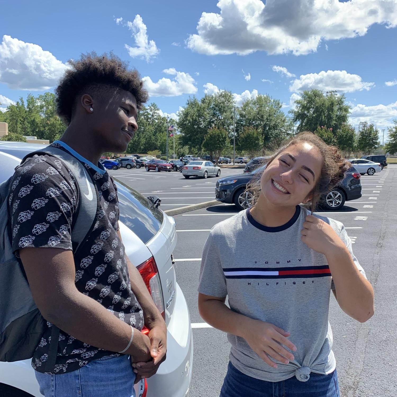Our first photo taken together during senior year in August 2019!